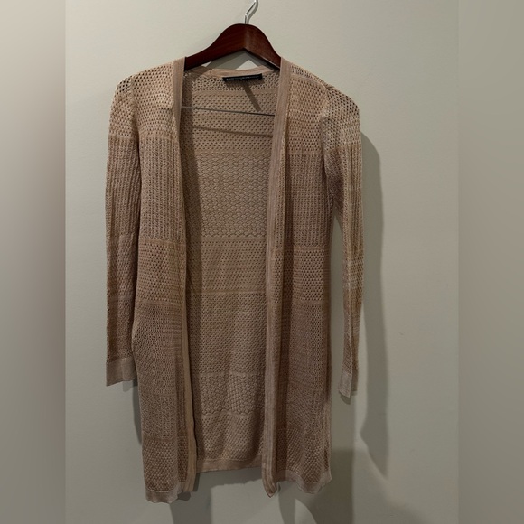 White House Black Market Beige Open-Front Cardigan Size XS - Picture 1 of 4